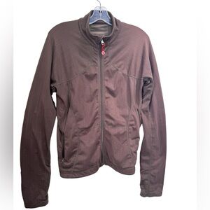Lululemon Define Jacket Zip Up Fitted Luon Pockets Stretch Yoga Herringbone Top